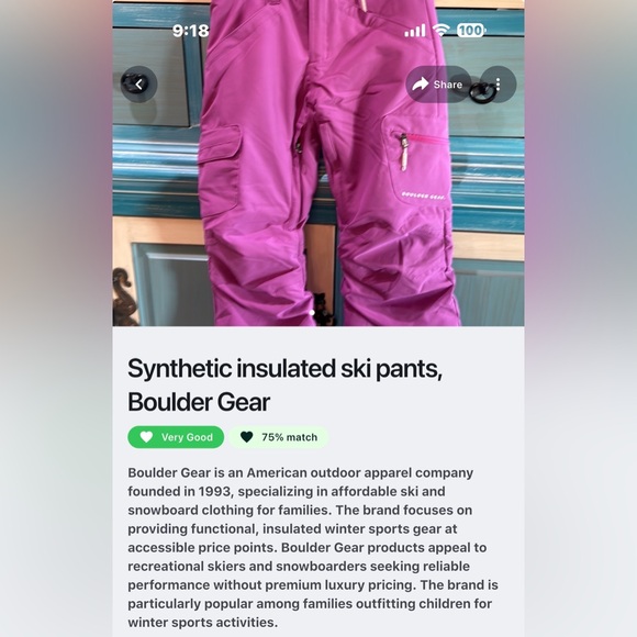 Boulder Gear Women's Pink Snow Pants - Insulated Ski Joggers - Picture 3 of 4